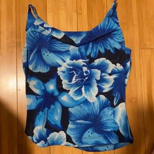 Blue Floral tank top
